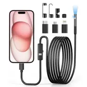 1080P Endoscope Camera With Light Borescope Tool With 8 Adjustable LED Lights