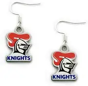 NRL Logo Metal Earrings - Newcastle Knights - Surgical Steel - Drop Earrings