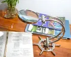 Sleek Nickel Polished Tabletop Magnifying Glass: Discover the Art of Clarity