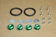 UNIVERSAL JDM 4 pieces GREEN ALUMINUM BUMPER / TRUNK QUICK RELEASE FASTENER KIT (for: Honda Civic)