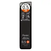Pentel Ain Mechanical Pencil Lead 0.5 mm 2B,40 pieces,C285-2B