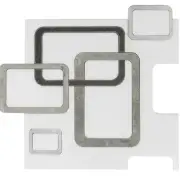 5 - White Thassos Tunisian Grey Marble Waterjet Mosaic Interlocking Tiles