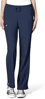 Women's Drawstring Scrub Pant, Wine, XS PET