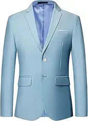 [Maiyifu-GJ] Men's Lightweight Sport Coats Formal Business Slim Fit Suit Jacket 2 Button Tuxedos Jacket for Wedding Prom Party