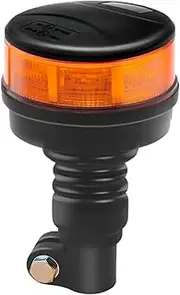 Polieez LED Amber Strobe Light for Trucks, Pole Mount Vehicle Flashing Warning Light, 64 LEDs & 10 Modes, Beacon Light for Truck Tractor Snow Plow Postal Cars, 12-24V