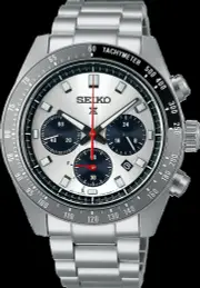 Seiko Prospex Speedtimer Solar Chrono Silver Face Case Band SSC911P