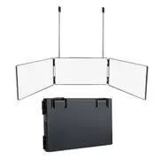 Adjustable 3-Way Trifold Hair Cutting Mirror Self Haircut Styling Makeup Tool