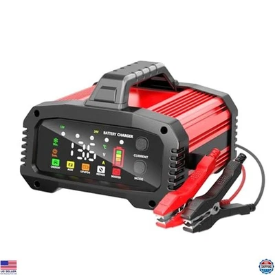 25A Battery Charger & Maintainer 12V/24V for LiFePO4, AGM, Marine, Deep Cycle