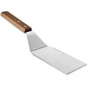 Stainless Steel Spatula Turner for Cast Iron Skillet, Grill Spatula with Wood...