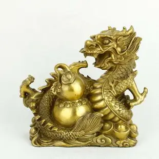 家居風水吉祥物 銅藝品 銅制 銅龍 銅納福龍