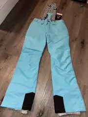GSOU Snow Pants Waterproof Wind Proof With Checkered Suspenders NWT Size Small