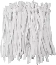 Small Elastic Rope 50/100Pcs Flat Mask Elastic Band Rubber Rope Ear Hanging Rope Adjustable DIY Soft Multicolor Elastic Sewing Craft Accessories Elastic Rope for Fitness (Color : White, Size : 50pcs