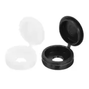 100Pcs Screw Cover Caps, Snap Washer Covers Folding Screw Cap, Black/White