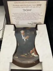 Knowles Norman Rockwell Collectors Plate "The Tycoon"; COA & Original Box