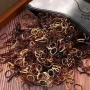 100pcs Mini Elastic Rubber Bands - Hair Ties - Ponytail - Browns