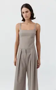 [St. Agni] Tailored Bustier Wool-Blend Top