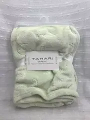 Tahari Baby Green Embossed Dinosaur Blanket Security Dino Lovey Plush Nunu NEW