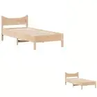 Bed Frame Slatted Pallet Mattress Base Bedroom Furniture Solid Wood Pine vidaXL