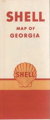 1960 Shell Road Map: Georgia NOS
