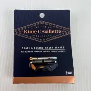 King C. Gillette Shave and Edging Razor Blades 3 Pack BRAND NEW