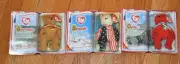 2000 McDONALD'S TY Teenie Beanie Babies (3) INTL GERMANIA OSITO SPANGLE