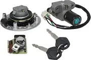 Ignition Switch for Suzuki for GS500 GS 500 2001-2012 Motorcycle Ignition Switch Kit Assembly Fuel Gas Cap Tank Cover with 2 Keys Motorcycle Ignition Switch Lock