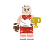 AFL Mini Figures - Custom Lego Sydney Swans Lance Franklin Cake Topper