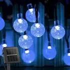 Crystal Beads Solar Lights String LED Christmas Lights Camping Patio Solar Light