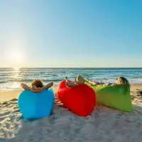 在飛比找樂天市場購物網優惠-懶人沙發 戶外沙灘公園便攜懶人充氣沙發辦公室午休空氣床野營充