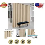 Classic 20ft x 9ft Beige Blackout Curtain - Insulating Drapes for Elegant Spaces