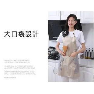 日式擦手圍裙 可擦手 可調節 大口袋珊瑚絨圍裙 J269 (4.2折)