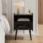 Night Stand Black Nightstand Modern Side Table Bedroom Night Stand End Table wit