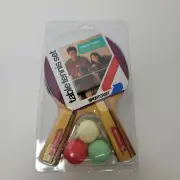 Vintage Sportcraft Standard 2 Player Table Tennis Set 5 Ply Hardwood Blade