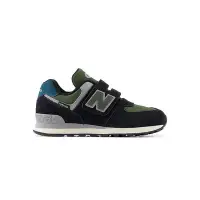 在飛比找Yahoo!奇摩拍賣優惠-New Balance NB574 童鞋 黑綠色 中童 魔鬼