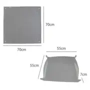Fireproof Camping Protection Mat with Double Sided Silicone Coating and Snaps