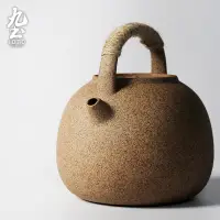 在飛比找蝦皮商城優惠-九土陶泥耐熱養身煮茶壺耐熱養身燒水壺電陶爐明火茶壺提樑壺陶瓷