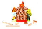 Tooky Toy Wood Blocks Farm Kid/Children Interactive Creativity/Stacking Game 3y+