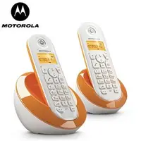 在飛比找良興EcLife購物網優惠-Motorola 數位雙手機無線電話 C-602 橘