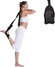 JZS Foot and Calf Stretcher Stretching Strap for Plantar Fasciitis, Heel Spurs, Achilles Tendonitis & Hamstring (Black)