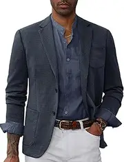 [PJ PAUL JONES] Mens Casual Sport Coat Blazer Two Buttons Lightweight Business Jackets