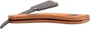 minkissy Wood Handle Manual Razor for Men Old Fashioned Shaving Tool Stainless Steel Travel Razor Beard Trimmer for Grooming Routine