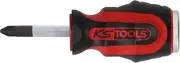 KS Tools ERGOTORQUEmax Hammer Cap Screwdriver, PH2, Stubby, Clear