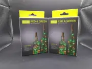 True Red & Green Bottle String Lights Set Of 2 Per Box (Two Boxes)