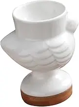 HAKIDZEL Ceramic Egg Cup Shape Egg Holder for Lunch Containers for Breakfast and Home Decor Easy to Clean Housewarming present