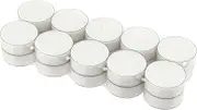 Stonebriar 20 Count Unscented Mega Oversized Clear Cup White Tea Light Candles with 9 Hour Burn Time