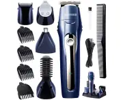 Professional Hair Clipper, 5-in-1 Multi Grooming Kit for Beard or Hair with Nose Trimmer tool and Set Lock LCD Digital Clipper