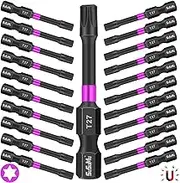 T27 Torx Bits For Impact Driver,SuSuMu 20 Pieces T27 2 In. Impact Tough Magnetic #27 Torx Head Power Bits, S2 Alloy Steel T27 Screwdriver Bits Set