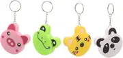 COHEALI 4Pcs Adorable Animal Keychain Tape Measure Retractable Mini Measuring Tool for Durable Easy Use for Home and Play Tiger Pig Panda Frog