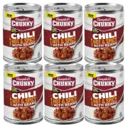 Campbell�s Chunky HOT & SPICY Chili With Beans, 16.5 oz (6 Cans) Ready To Eat