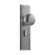 0884P Door Knob Richmond Privacy Pair Satin Chrome H200xW50xP62mm
